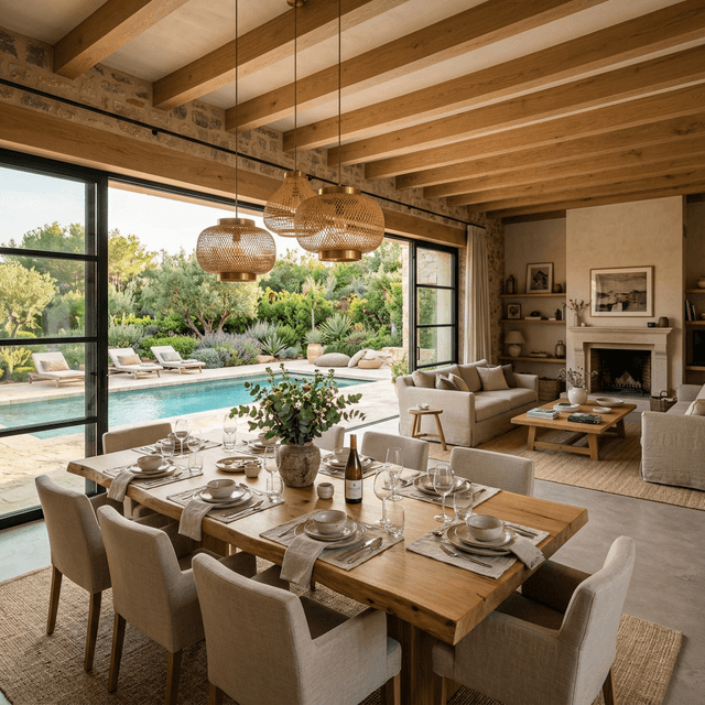 Intérieur d'une villa haut de gamme gérée par Maison Enileh sur le Bassin d'Arcachon